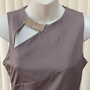 Elegant Silvery Grey Cocktail Dress